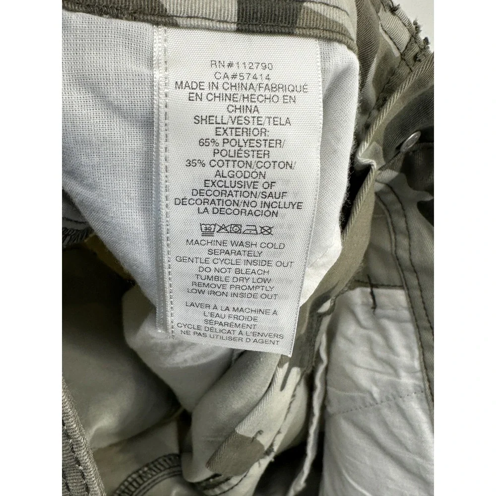 True Religion Cargo Pants Mens 29 Green Camouflage Straight Fit Military Modern